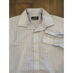 Chaps Comfort Stretch Easy Care Mens Long Sleeve Size M Button Up Plaid Shirt